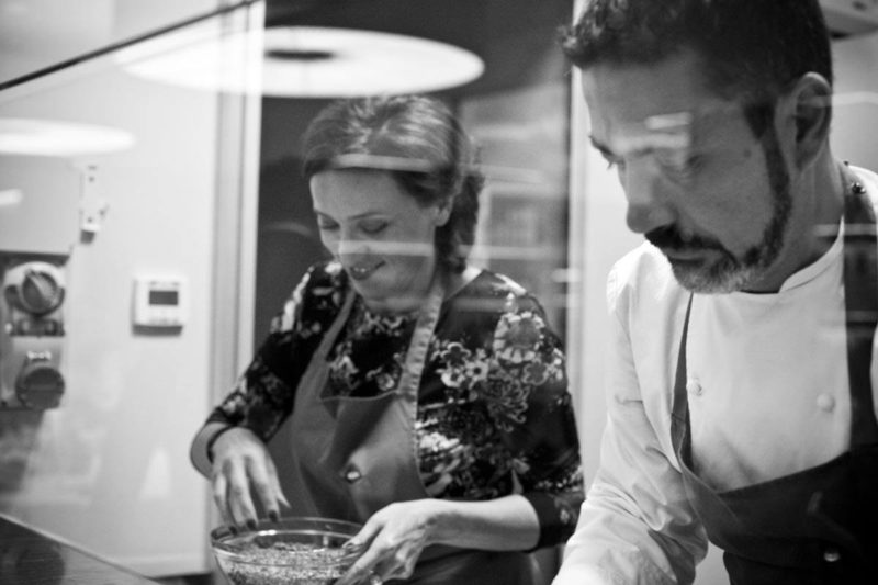 in the kitchen together