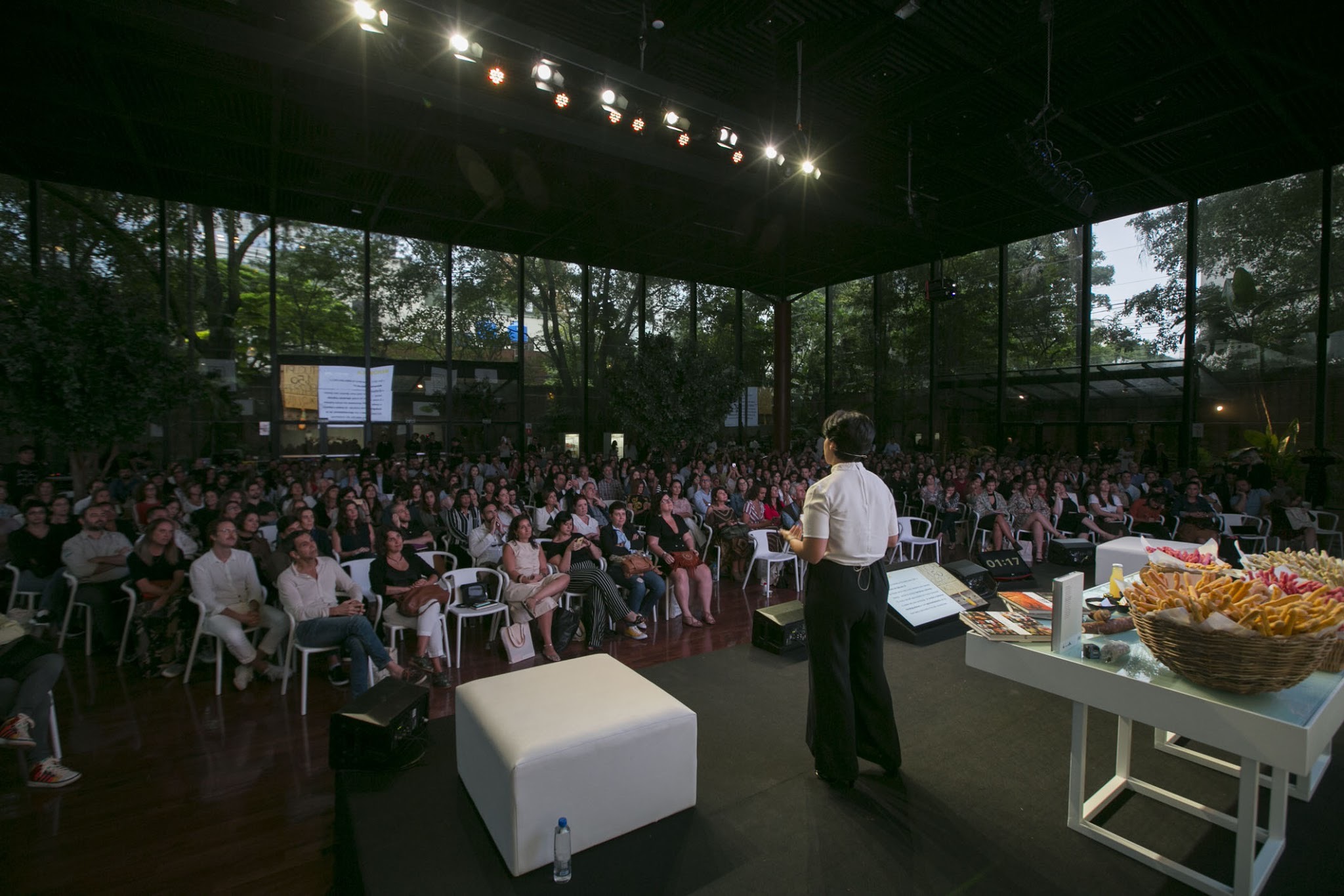 cook Ana Luiza Trajano on Food Forum stage