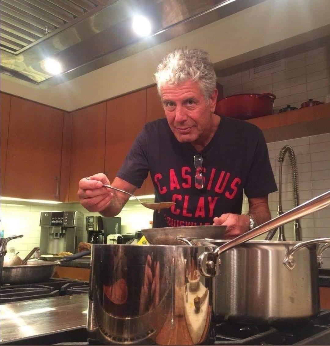 Bourdain cooking